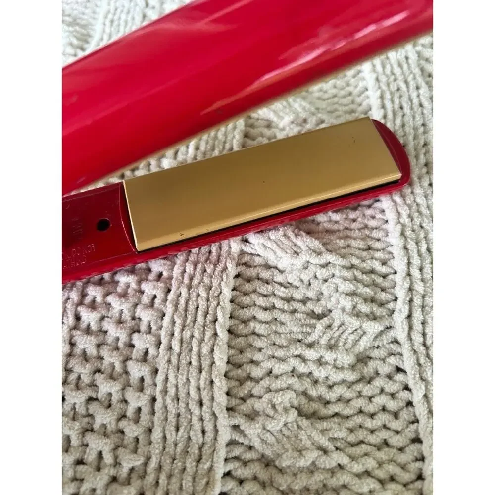 CHI Classic Tourmaline Ceramic 1 Flat Iron Hair Straightener Fire Red